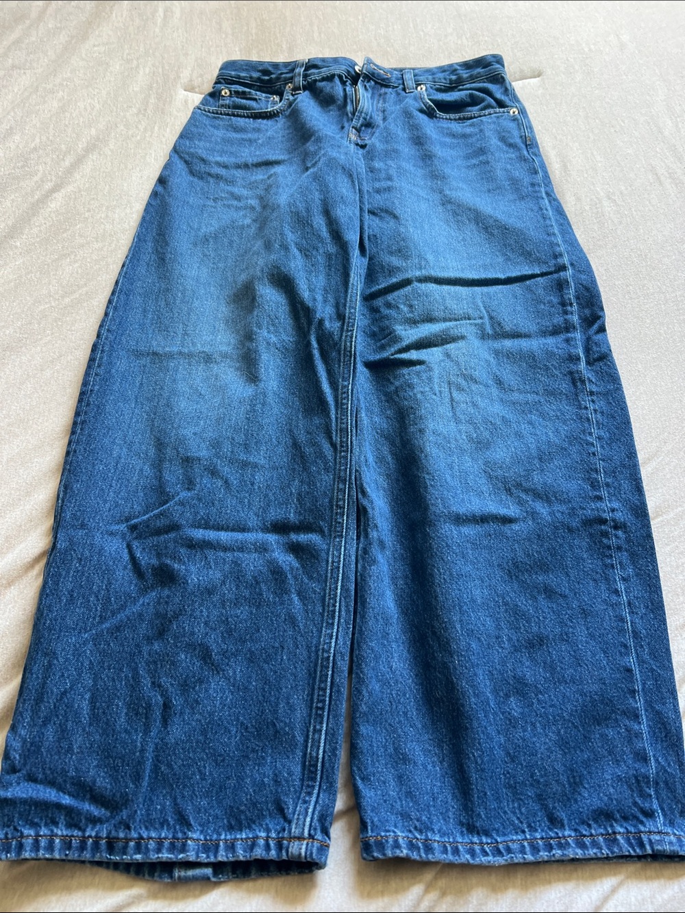Everlane Dark Blue Wide-Leg Denim Jeans